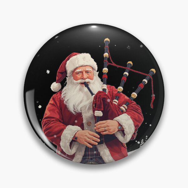 Item preview, Santa Claus Playing Bagpipes Scottish Christmas Funny Scotland Xmas Holiday Gift designed and sold by Loom on the Loch.