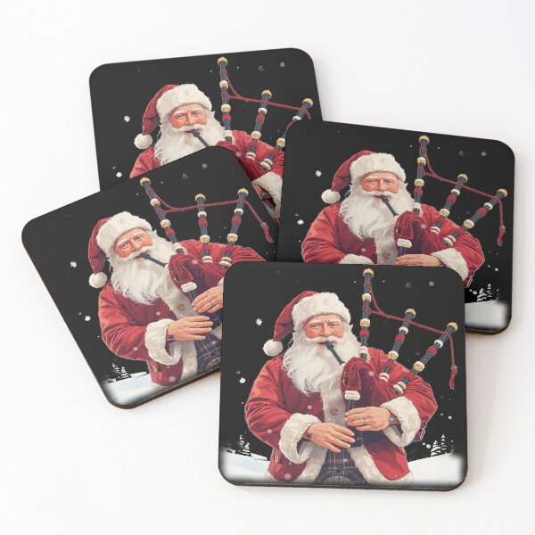 Item preview, Santa Claus Playing Bagpipes Scottish Christmas Funny Scotland Xmas Holiday Gift designed and sold by Loom on the Loch.