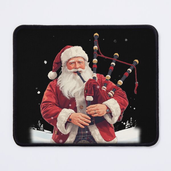 Item preview, Santa Claus Playing Bagpipes Scottish Christmas Funny Scotland Xmas Holiday Gift designed and sold by Loom on the Loch.