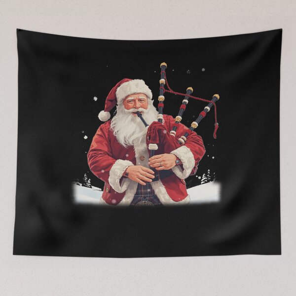 Item preview, Santa Claus Playing Bagpipes Scottish Christmas Funny Scotland Xmas Holiday Gift designed and sold by Loom on the Loch.
