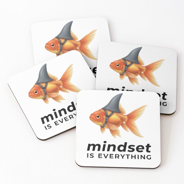 Item preview, Mindset is Everything Goldfish Shark Funny Motivational Big Fish Motivational designed and sold by Logiamerch.