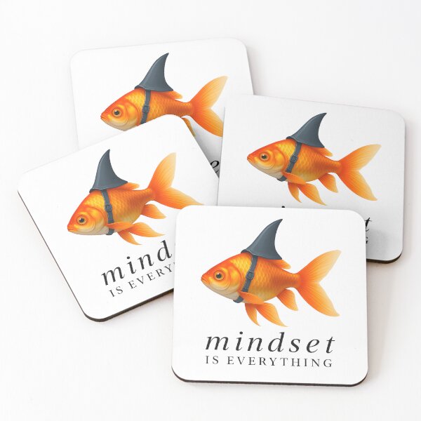 Item preview, Mindset is Everything Goldfish Shark Funny Motivational Big Fish Motivational designed and sold by Logiamerch.