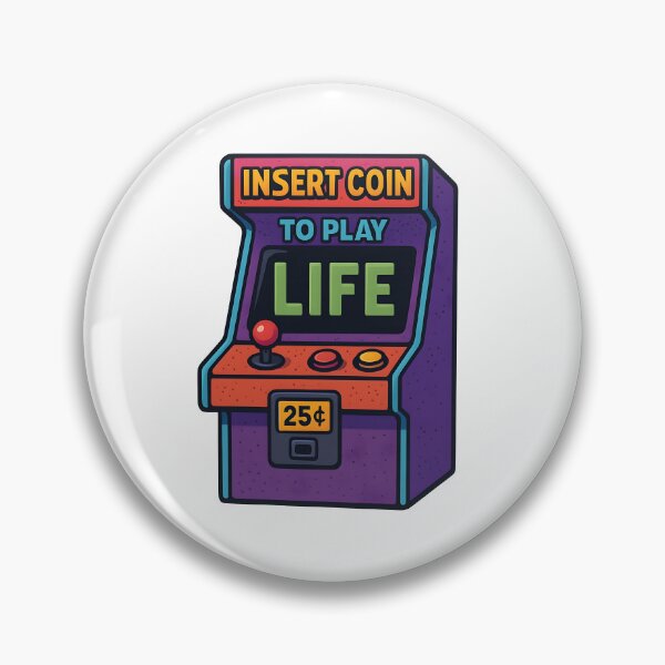 Item preview, Insert Coin to Play Life Retro Arcade Machine Design. designed and sold by The-T-In-Retro.