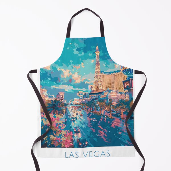 Item preview, Las Vegas Strip Neon Lights Vintage Travel Poster designed and sold by LaFabricaArt.