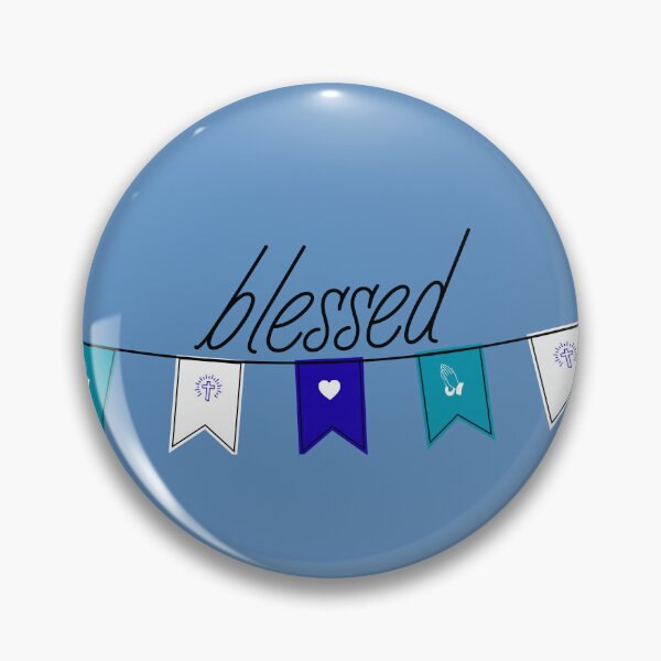 Item preview, Blessed – Blue Banner designed and sold by DesignsByMom.