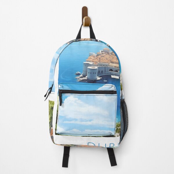 Item preview, Dubrovnik Croatia Coastal City Vintage Travel Poster designed and sold by LaFabricaArt.