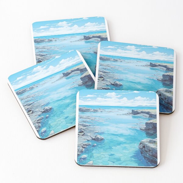 Item preview, Sky Lagoon Iceland Geothermal Blue Water Poster designed and sold by LaFabricaArt.