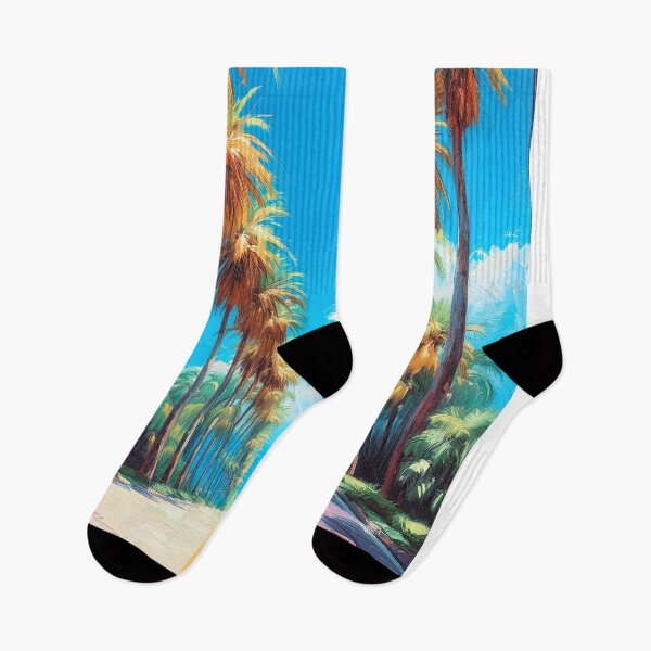 Item preview, Los Angeles Palm Tree Avenue Impressionist Poster designed and sold by LaFabricaArt.