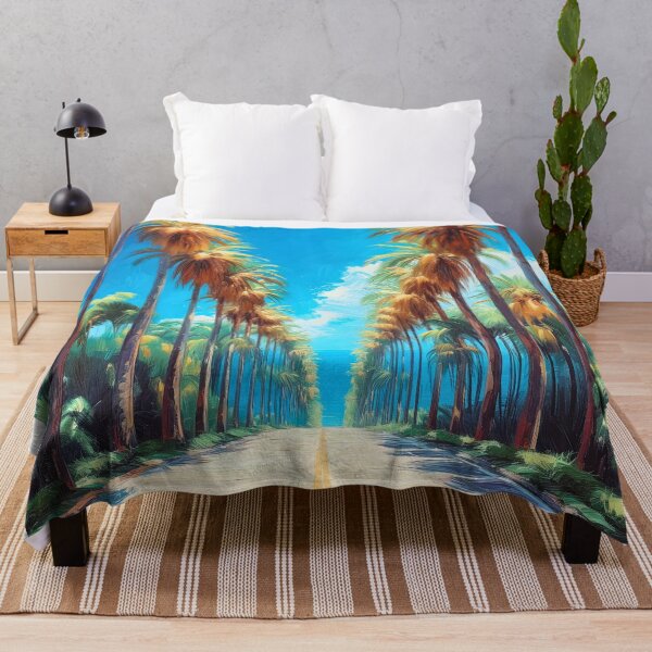 Item preview, Los Angeles Palm Tree Avenue Impressionist Poster designed and sold by LaFabricaArt.