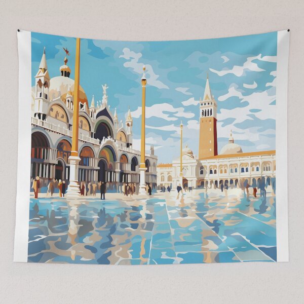 Item preview, St. Marks Square Venice Italy Historic Landmark Art designed and sold by LaFabricaArt.