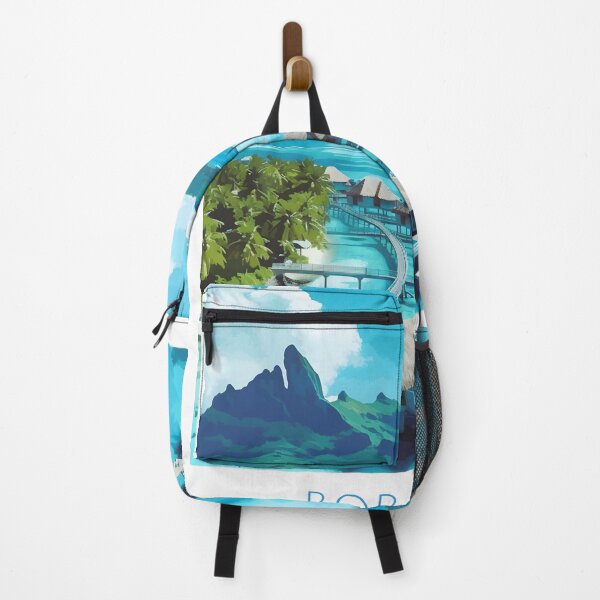 Item preview, Bora Bora French Polynesia Overwater Bungalows Poster designed and sold by LaFabricaArt.