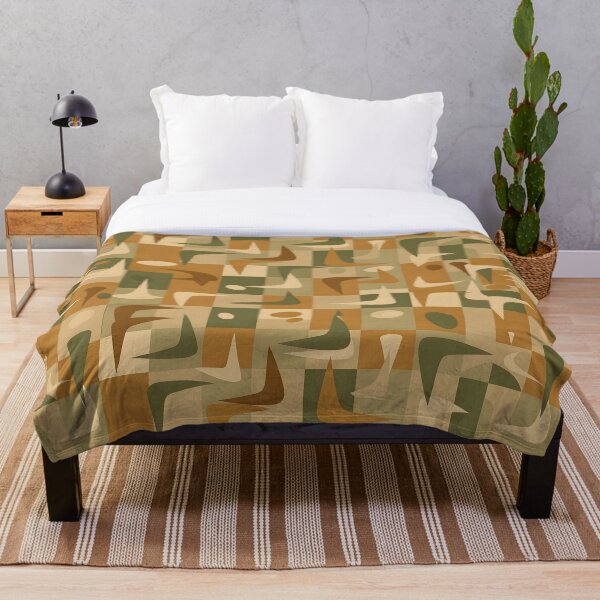 Item preview, Dynamic Mid-Century Geometric Abstract Pattern in Warm Earth Tones designed and sold by RBCTk.