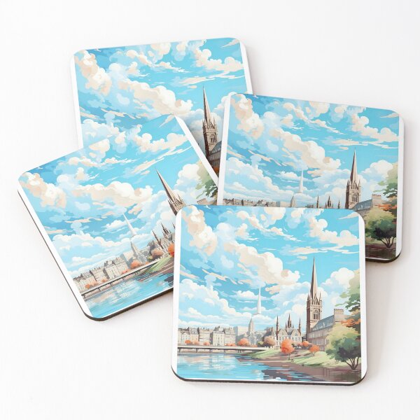 Item preview, Aberdeen Scotland City Spire Vintage Travel Poster designed and sold by LaFabricaArt.