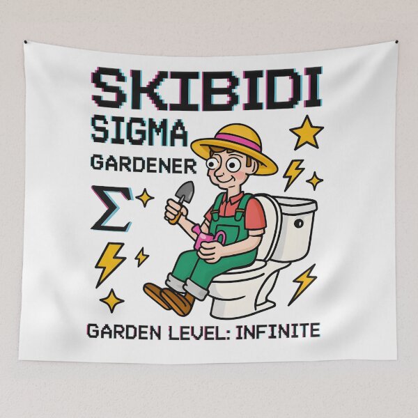 Item preview, Sigma Gardener on Toilet Meme Art designed and sold by AnnDesignStudio.
