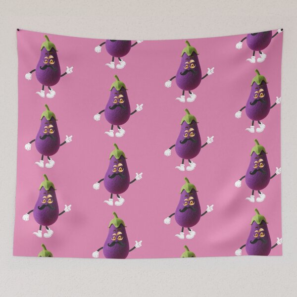 Item preview, Angry Purple Eggplant Cartoon Illustration designed and sold by nada-art.