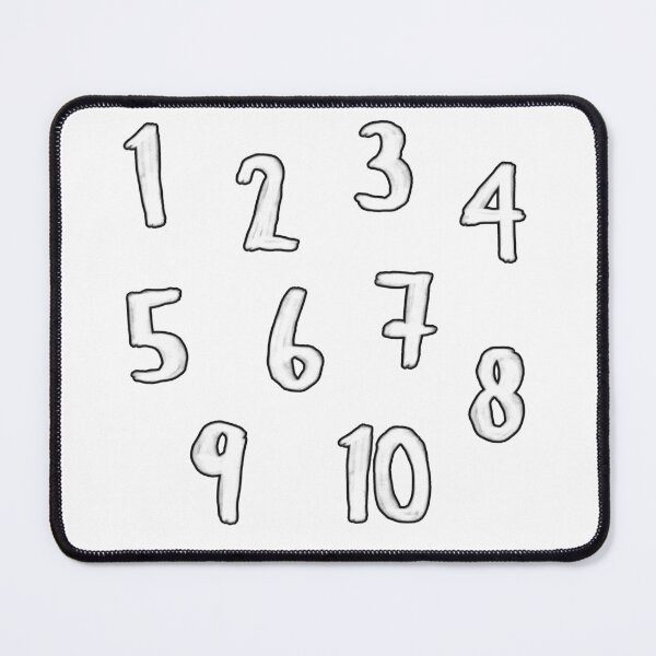 Item preview, Numbers 1 to 10, white with black outline designed and sold by badlydrawnbabe.