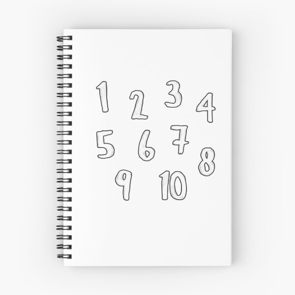 Item preview, Numbers 1 to 10, white with black outline designed and sold by badlydrawnbabe.