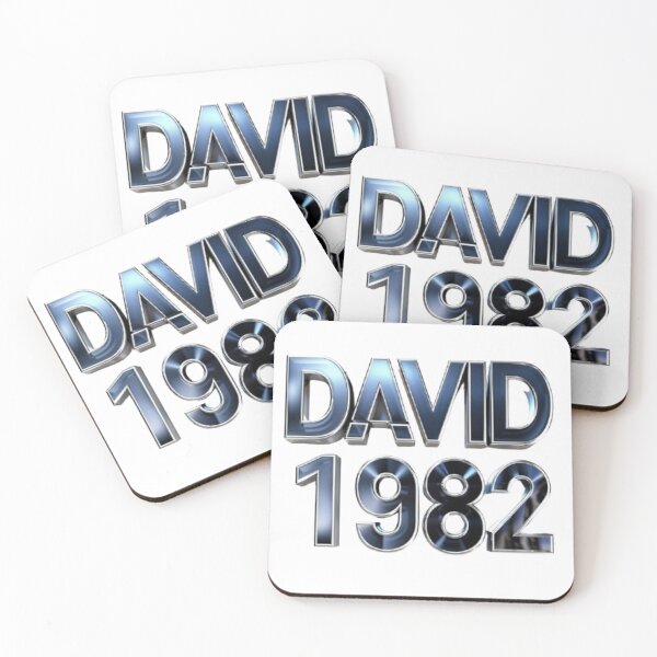 Item preview, David 1982 – Metallic Chrome Edition designed and sold by AlexLineArt.
