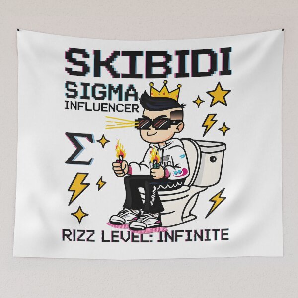 Item preview, Sigma Influencer Meme Art on Toilet Throne designed and sold by AnnDesignStudio.