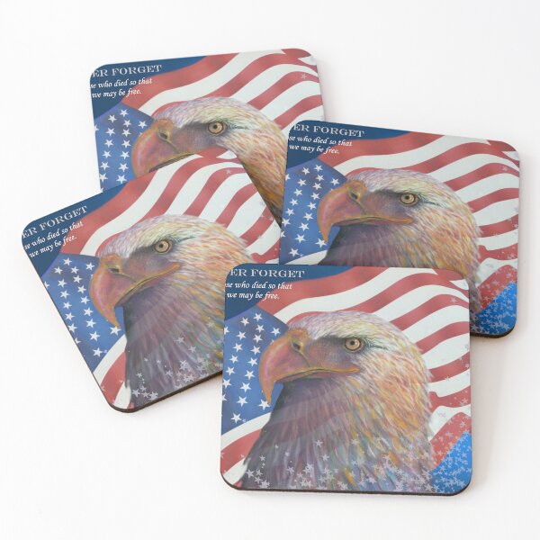 Item preview, Patriotic American Freedom Eagle with Quote designed and sold by ABG Inspirational Art.
