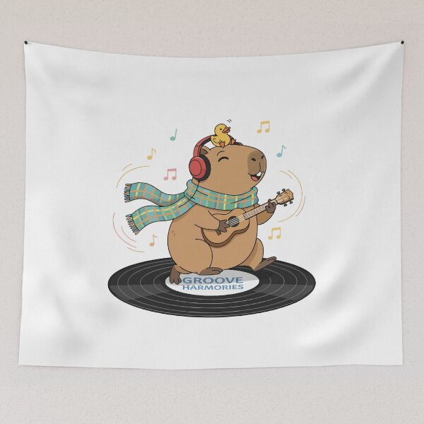 Item preview, Christmas Capybara designed and sold by Krasnovaovaova.