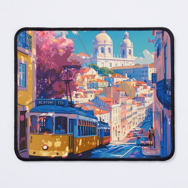 Item preview, Lisbon Portugal Tram 28 Alfama Street Poster designed and sold by LaFabricaArt.