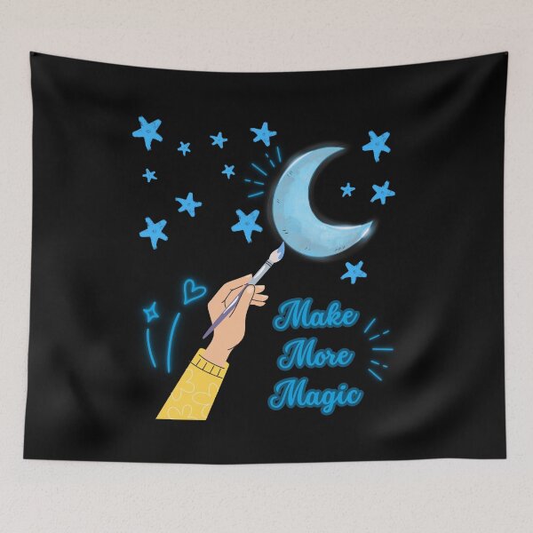 Item preview, Make More Magic – Boho Crafty Girl Art Design designed and sold by LiotasowaFlow.