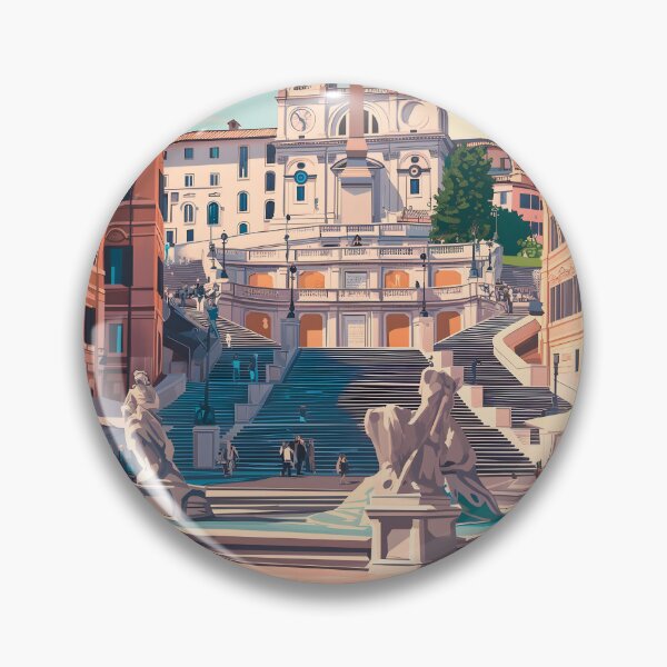Artikelvorschau, Piazza di Spagna Rom Spanische Treppe Vintage Poster entworfen und verkauft von LaFabricaArt.