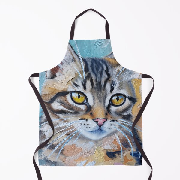 Item preview,  Colorful Painted Cat Portrait With  Bright Yellow Eyes designed and sold by AuroraPublishing.