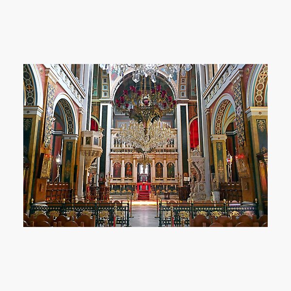 Aperçu de l'œuvre Intérieur de l'église Saint-Nicolas, Ermoúpoli créée et vendue par paulboizot.