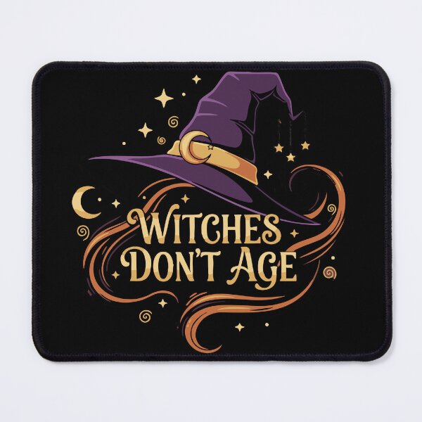 Item preview, Witches Don't Age - Retro Art Nouveau Magic Witch Hat Hair designed and sold by SKADIVIUM.