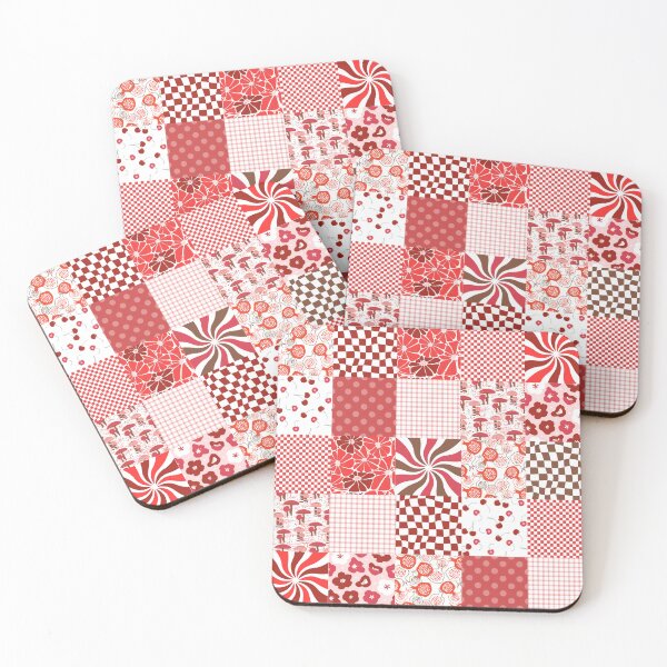 Item preview, Red Quilt Pattern designed and sold by EandRStudio.