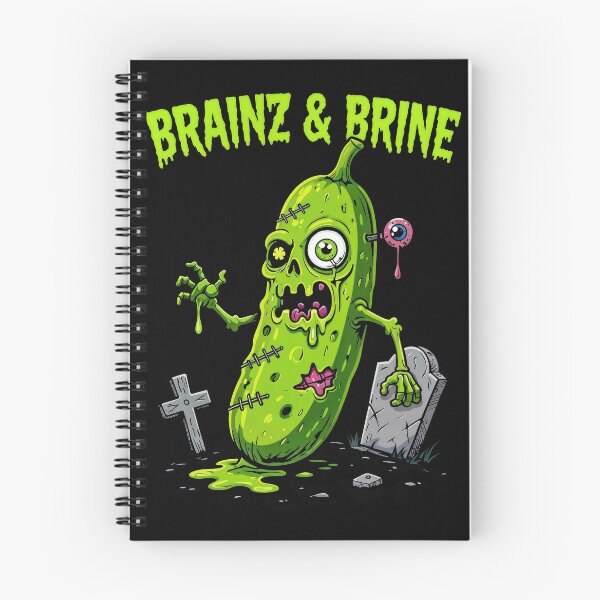 Item preview, Brainz & Brine Zombie Pickle Illustration designed and sold by moonmymuse7.