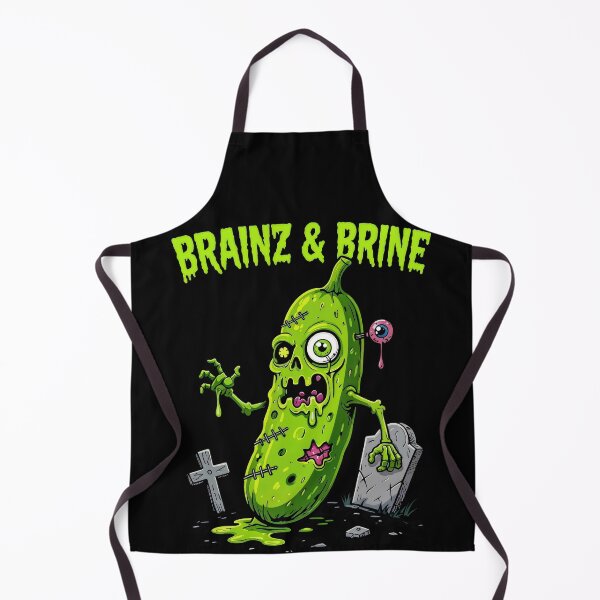 Item preview, Brainz & Brine Zombie Pickle Illustration designed and sold by moonmymuse7.