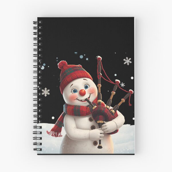 Item preview, Scottish Snowman Playing Bagpipes Christmas Tartan Winter Holiday Music Gift designed and sold by Loom on the Loch.