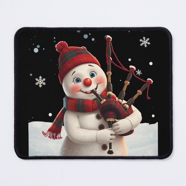 Item preview, Scottish Snowman Playing Bagpipes Christmas Tartan Winter Holiday Music Gift designed and sold by Loom on the Loch.
