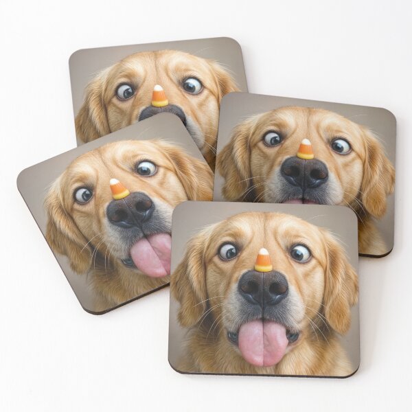 Item preview, Golden Retriever Staring at Candy Corn designed and sold by Maria Dryfhout.