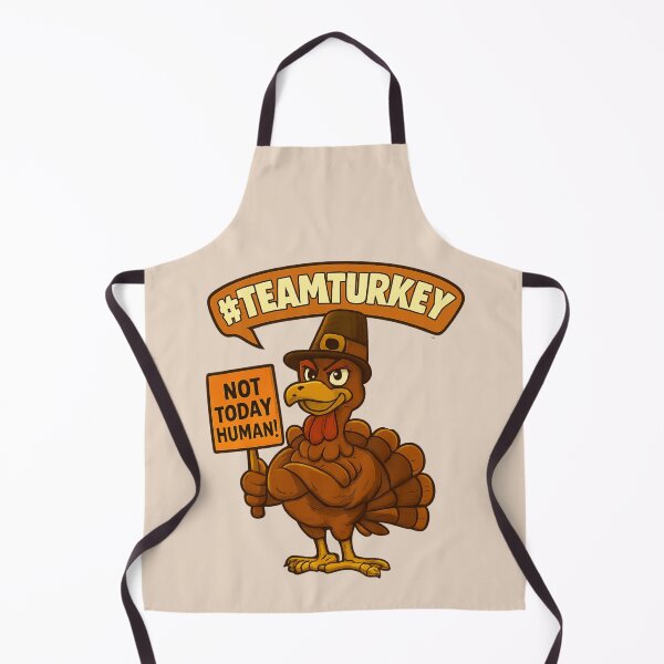 Item preview, #TEAMTURKEY Protest Design – Funny Thanksgiving Cartoon with Bold Quote designed and sold by PunchDrop.