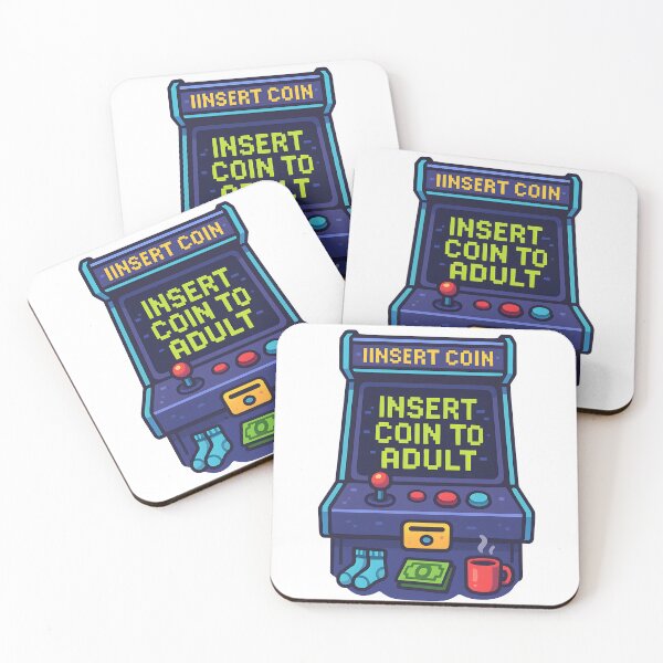 Item preview, Insert Coin to Adult Funny Arcade Gamer Design. designed and sold by The-T-In-Retro.