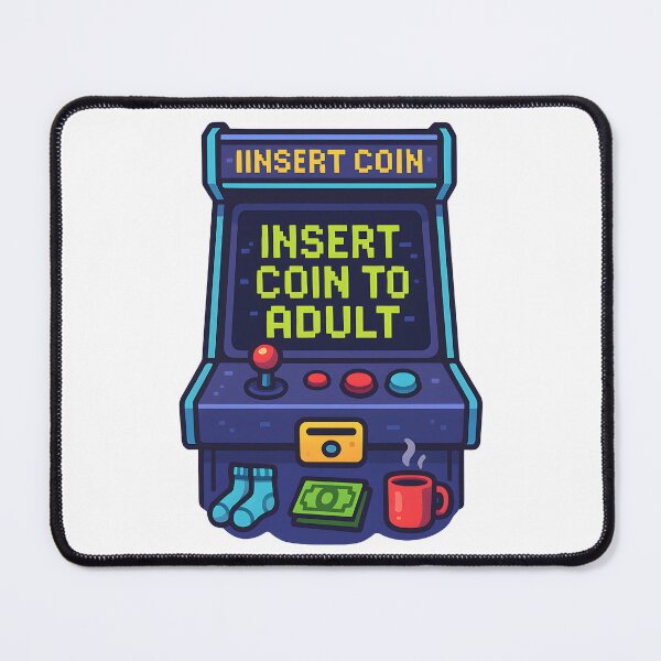 Item preview, Insert Coin to Adult Funny Arcade Gamer Design. designed and sold by The-T-In-Retro.