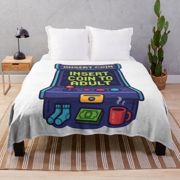 Item preview, Insert Coin to Adult Funny Arcade Gamer Design. designed and sold by The-T-In-Retro.