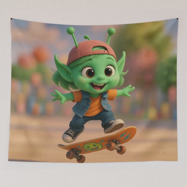 Item preview, Skater Alien Girl designed and sold by Sillytoe.