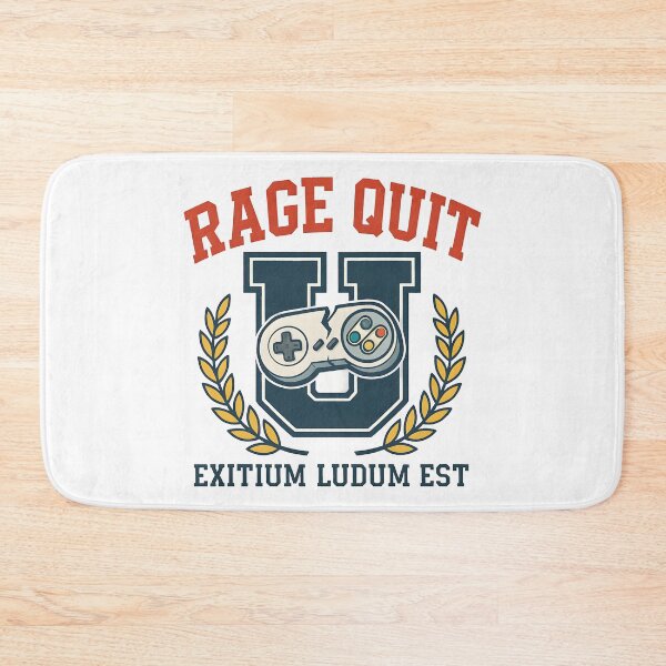 Item preview, Rage Quit University Gaming Emblem Design. designed and sold by The-T-In-Retro.