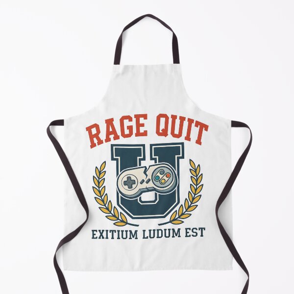 Item preview, Rage Quit University Gaming Emblem Design. designed and sold by The-T-In-Retro.