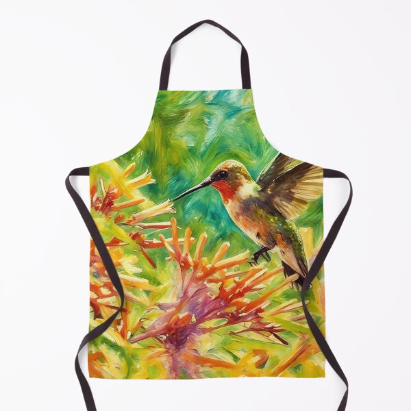 Item preview, Hummingbird with Orange Flowers designed and sold by tomorrowsart.