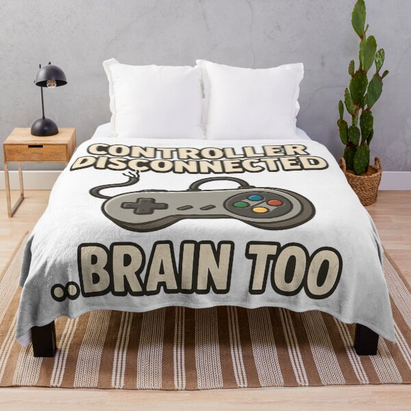 Item preview, Funny Retro Gaming Controller Disconnected Brain Too Design. designed and sold by The-T-In-Retro.