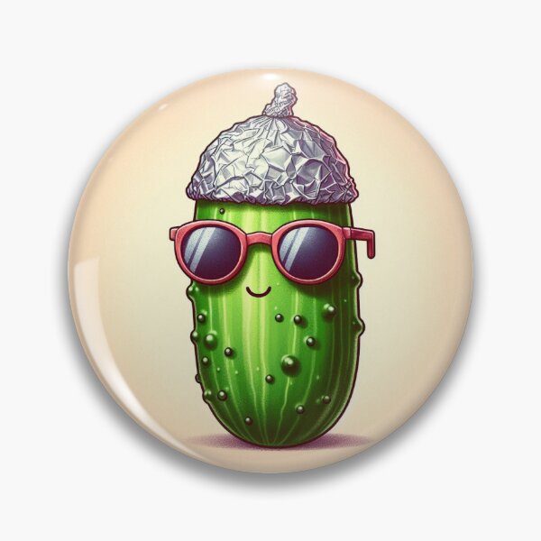 Item preview, Quirky Cucumber with Aluminum Hat designed and sold by Zaphirelle.