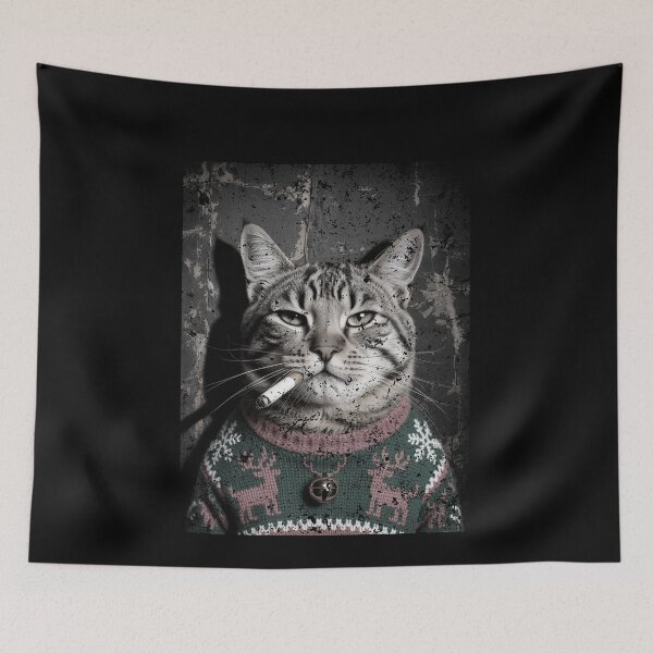 Item preview, FUNNY CAT in Christmas Sweater Cool Cat designed and sold by Greenbaby.