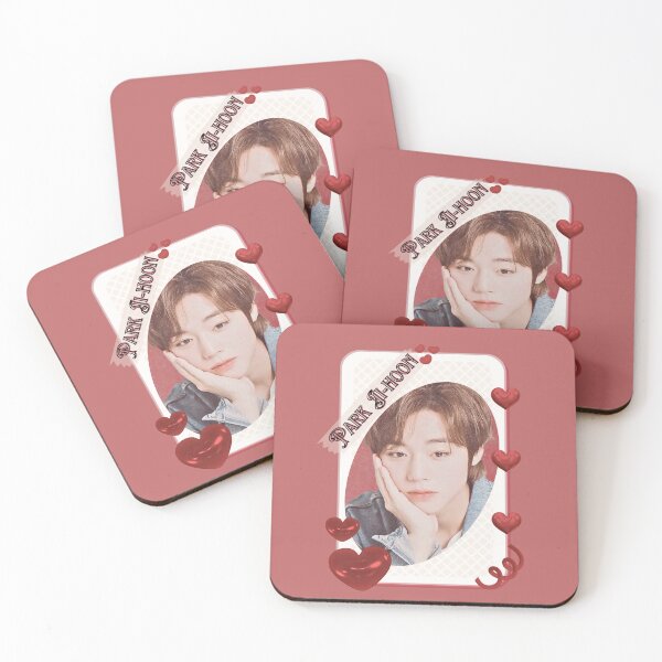 Item preview, Park Ji-hoon (박지훈) Korean Actor Kdrama Group Card Red Aesthetic Collage Design designed and sold by AJUNICE STUDIO.