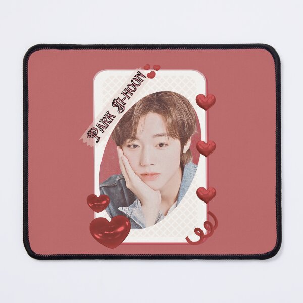 Item preview, Park Ji-hoon (박지훈) Korean Actor Kdrama Group Card Red Aesthetic Collage Design designed and sold by AJUNICE STUDIO.